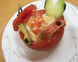 エビと鶏肉のトマトカップ作り方5写真