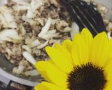茹で野菜と一緒に食べる濃い目ハヤシライス作り方1写真