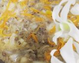 茹で野菜と一緒に食べる濃い目ハヤシライス作り方2写真