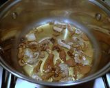 干しきのこのクリームパスタ作り方2写真
