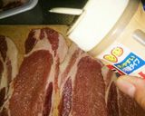 豚肉のプチトマト包み揚げ作り方1写真