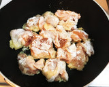 さつまいもとキノコの和風鶏煮作り方3写真