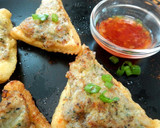 タイ風　豚肉とエビの揚げトースト作り方5写真