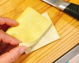 カレー高野豆腐で「タイ風海老トースト」作り方4写真