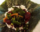 受験がんばれ！チキンカツのおにぎらず作り方3写真