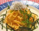 明太子パスタしらすのっけ作り方5写真