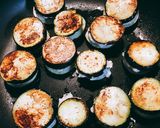なすの豚挽き肉サンド焼き〜照り焼き風作り方3写真