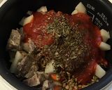 炊飯器deレンズ豆と根菜のトマト煮♪作り方1写真