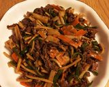 香味ペーストを使った牛肉と長芋の炒め物作り方4写真