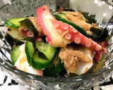 タコとワカメときゅうりのシーチキン酢の物作り方3写真