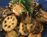 常備菜♡簡単！鶏肉と茄子と蓮根の甘酢あん作り方9写真
