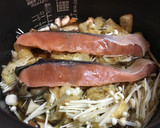 ごま油香る♡塩鮭とキノコの炊き込みご飯作り方3写真