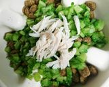 犬ご飯★ささみとゴーヤうまうまトッピング作り方6写真