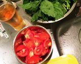 ほうれん草とベーコンのトマトスパゲッティ作り方1写真