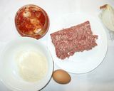 キムチハンバーグ♪簡単作り方1写真