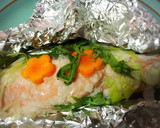塩糀で鮭のホイル焼き作り方4写真