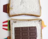チョコとクリチを挟んだフレンチトースト作り方3写真