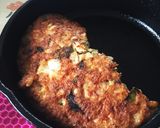 スキレットで、もち麦ご飯オムレツ作り方3写真