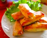 揚げない☆鶏ひきれんこんチーズの春巻き作り方14写真