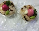 桃色卵on枝豆＊胡桃＊よろこんぶおにぎり作り方9写真
