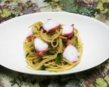 簡単!タコと豆苗の梅冷製パスタ❇作り方4写真
