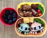 海苔とハムで☆ガンダムのザクキャラ弁☆作り方8写真