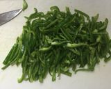 大量消費！簡単＊生ピーマン塩昆布和え＊作り方1写真