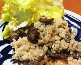 野菜で包んで♡ガッツリステーキチャーハン作り方6写真