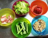 簡単ヘルシーサラダうどん！作り方1写真