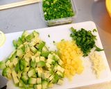 お魚要らず☆アボタクのなめろう丼！作り方1写真