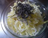 ＊キャベツと塩昆布でつきだしサラダ＊作り方2写真