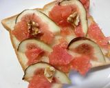無花果×グレフル×胡桃のトースト作り方4写真