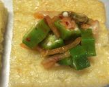 おくらキムチの油揚げチーズ焼き作り方3写真