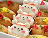 運動会の弁当キャラ弁しろくまポケット稲荷作り方11写真