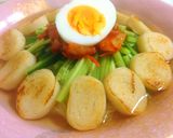 ゴマ油香る♡焼きほぼホタテのせ 韓国冷麺作り方13写真