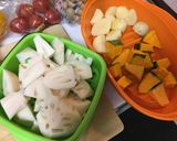 お野菜ぎゅ〜ぎゅ〜焼き バケットで食べて作り方1写真