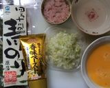 青海苔とカニの炒飯作り方1写真