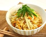 炊飯器de簡単おいしい♡鶏ごぼうごはん♡作り方5写真