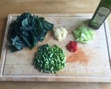 ケールのにんにく炒め作り方1写真