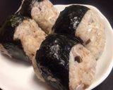 おかか昆布＆しらすの卵焼き乗せおにぎり作り方2写真