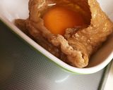 甘辛味が白米に合う☆いなりずしの皮で卵煮作り方6写真