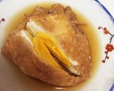 甘辛味が白米に合う☆いなりずしの皮で卵煮作り方14写真