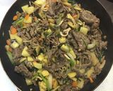じゃがとナスが旨い！牛肉の中華ポン酢炒め作り方4写真
