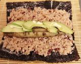 夕おもてなし♪赤飯で牛蒡アボカド海苔巻き作り方6写真