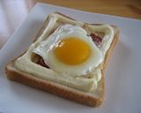 ベーコンエッグマヨトースト！作り方3写真