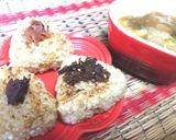 ふじっ子煮　おかか昆布の焼きおにぎり作り方3写真