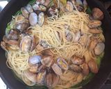 しょうゆバターであさりパスタ作り方4写真