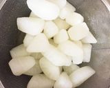 大根と里芋のひき肉とろみ煮作り方1写真