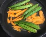 後一品にオクラと人参のお浸し作り方1写真