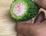 レンジで簡単！ ゴーヤの蟹カマ詰め作り方2写真